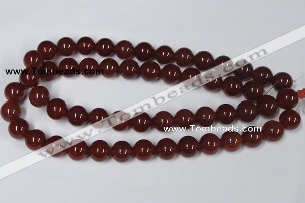 CAA114 15.5 inches 14mm round red agate gemstone beads wholesale