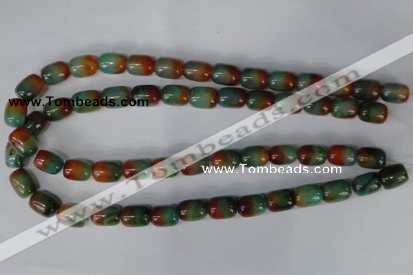 CAG1014 15.5 inches 12*14mm drum rainbow agate beads wholesale