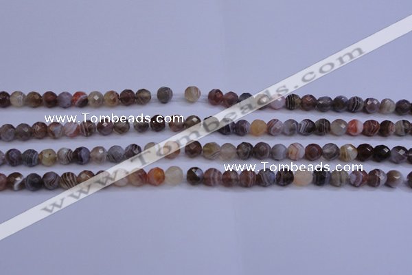 CAG5960 15.5 inches 6mm faceted round botswana agate beads wholesale