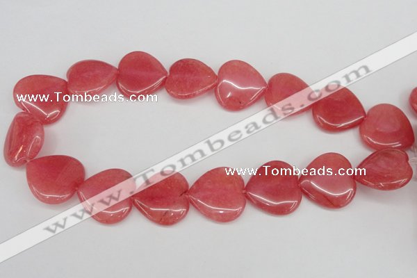 CCN2242 15.5 inches 25*25mm heart candy jade beads wholesale