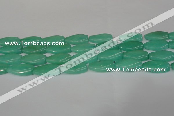 CCN2623 15.5 inches 15*30mm twisted rectangle candy jade beads