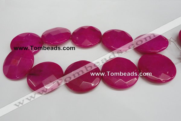 CCN316 15.5 inches 40mm faceted coin candy jade beads wholesale