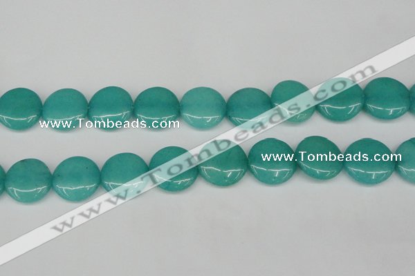 CCN3831 15.5 inches 20mm flat round candy jade beads wholesale