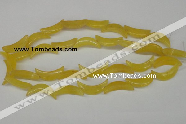 CCN415 15.5 inches 8*30mm curved moon candy jade beads wholesale