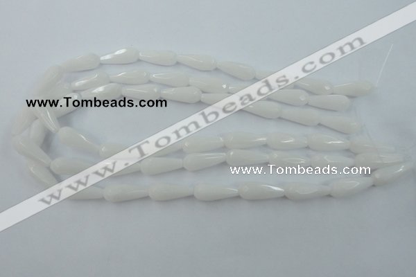 CCN973 15.5 inches 9*22mm faceted teardrop candy jade beads