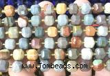 CCU1482 15 inches 8mm - 9mm faceted cube American picture jasper beads