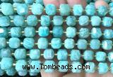 CCU1525 15 inches 8mm - 9mm faceted cube amazonite gemstone beads