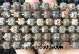 CCU1535 15 inches 8mm - 9mm faceted cube ocean agate beads