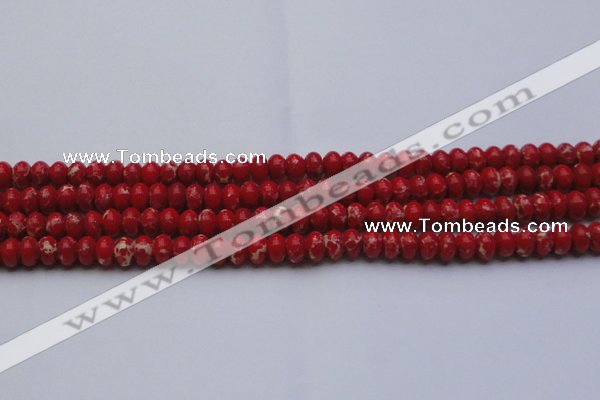 CDE2618 15.5 inches 8*12mm rondelle dyed sea sediment jasper beads