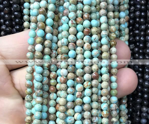 CDE3001 15 inches 4mm round sea sediment jasper beads wholesale