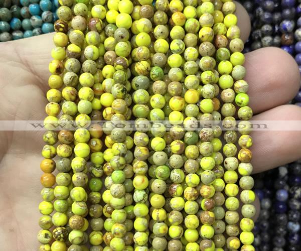 CDE3012 15 inches 4mm round sea sediment jasper beads wholesale