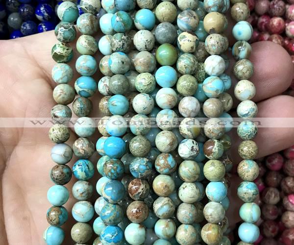 CDE3101 15 inches 6mm round sea sediment jasper beads wholesale