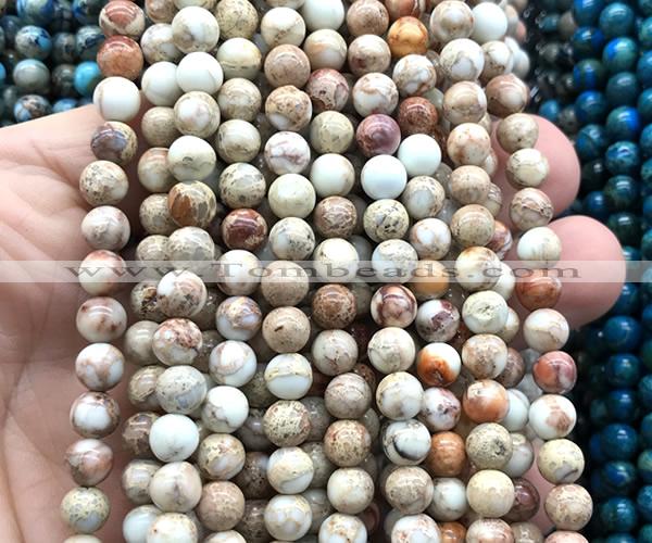 CDE3150 15 inches 6mm round sea sediment jasper beads wholesale