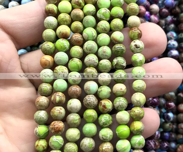 CDE3155 15 inches 6mm round sea sediment jasper beads wholesale