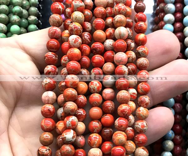 CDE3157 15 inches 6mm round sea sediment jasper beads wholesale