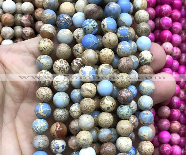 CDE3203 15 inches 8mm round sea sediment jasper beads wholesale