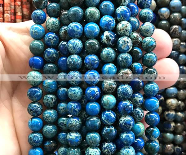 CDE3278 15 inches 8mm round sea sediment jasper beads wholesale