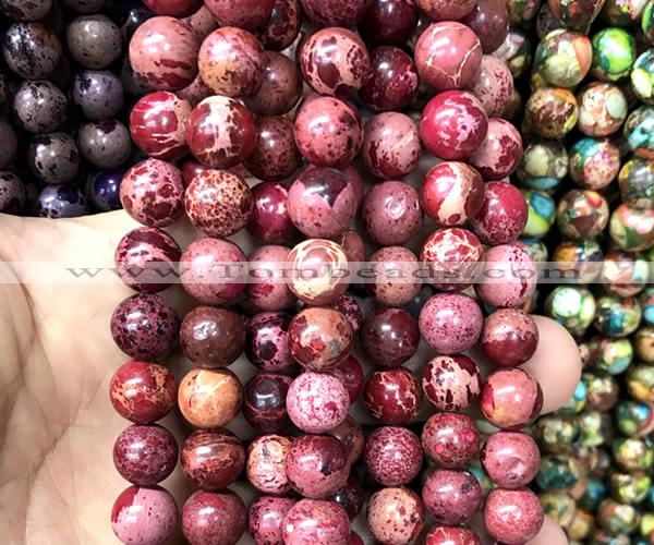 CDE3304 15 inches 10mm round sea sediment jasper beads wholesale