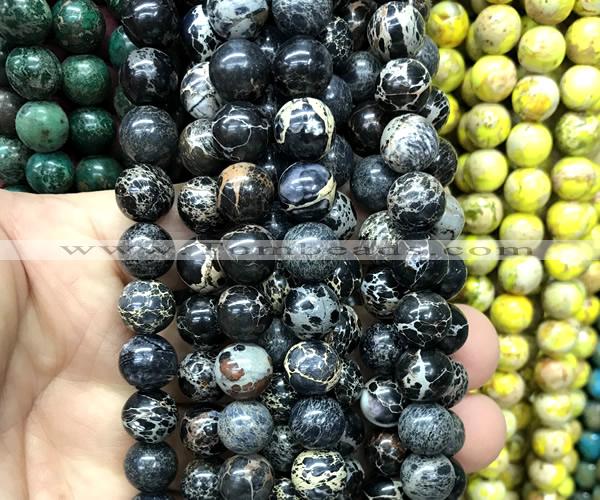 CDE3316 15 inches 10mm round sea sediment jasper beads wholesale