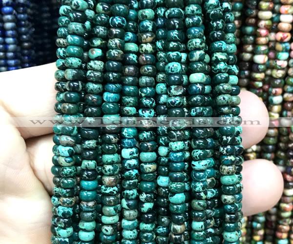 CDE3459 15 inches 3*4mm rondelle sea sediment jasper beads