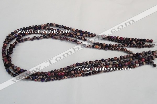 CDE360 15.5 inches 4mm round dyed sea sediment jasper beads