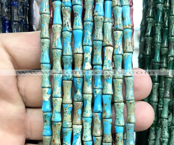 CDE3754 15 inches 5*12mm bamboo sea sediment jasper beads