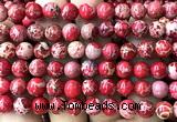 CDE3807 15 inches 8mm round red sea sediment jasper beads