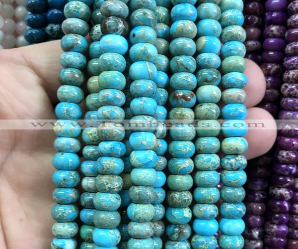 CDE3852 15 inches 5*8mm rondelle sea sediment jasper beads