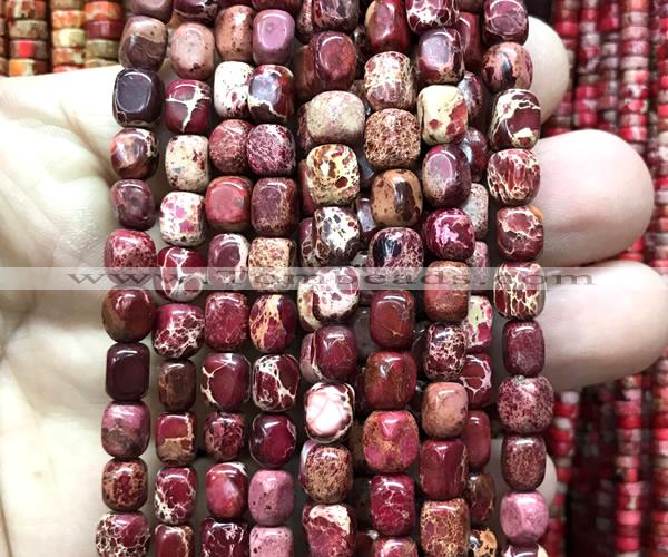 CDE3903 15 inches 5*7mm nuggets sea sediment jasper beads