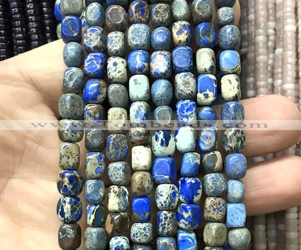 CDE3909 15 inches 5*7mm nuggets sea sediment jasper beads