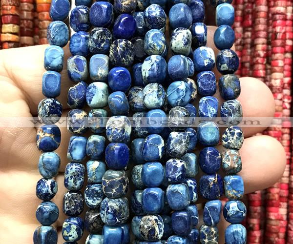 CDE3910 15 inches 5*7mm nuggets sea sediment jasper beads