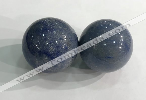 CDN1247 40mm round blue aventurine decorations wholesale