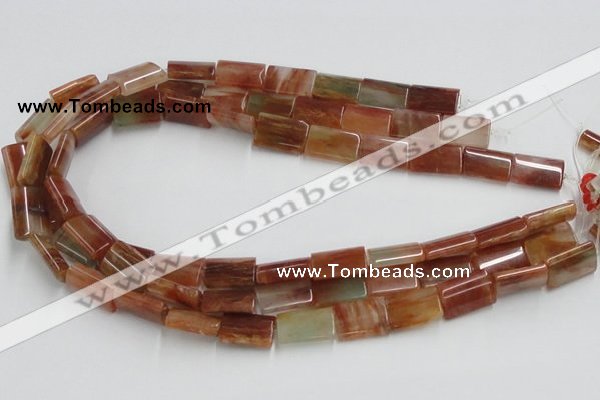 CDQ10 15.5 inches 13*18mm rectangle natural red quartz beads wholesale