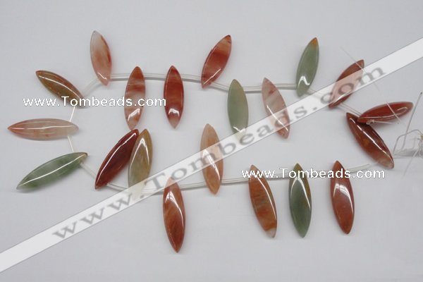 CDQ58 Top-drilled 12*40mm marquise natural red quartz beads wholesale