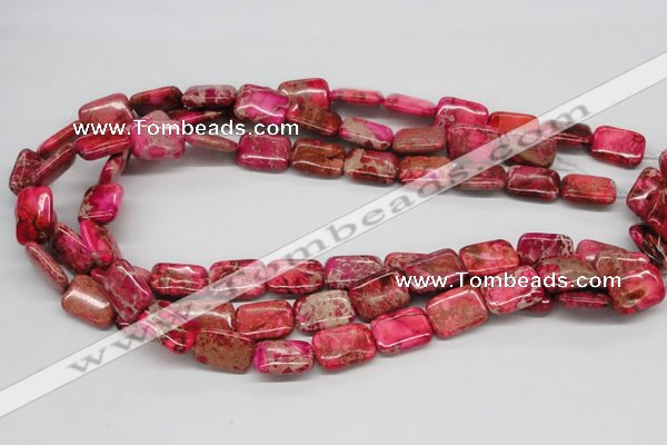 CDT21 15.5 inches 13*18mm rectangle dyed aqua terra jasper beads