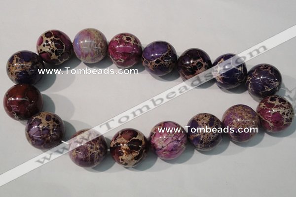 CDT699 15.5 inches 24mm round dyed aqua terra jasper beads