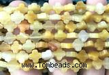 CFG1604 15 inches 8mm four leaf clover yellow jade beads wholesale