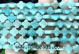 CFG1616 15 inches 8mm four leaf clover amazonite beads wholesale