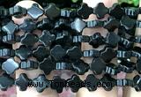 CFG1618 15 inches 8mm four leaf clover black tourmaline beads