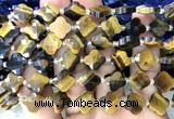 CFG1808 15 inches 12mm four leaf clover yellow tiger eye beads