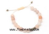 CGB9104 8mm, 10mm pink aventurine & rondelle hematite adjustable bracelets