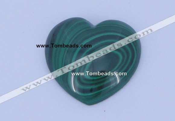 CGC38 25*25mm heart natural malachite gemstone cabochons