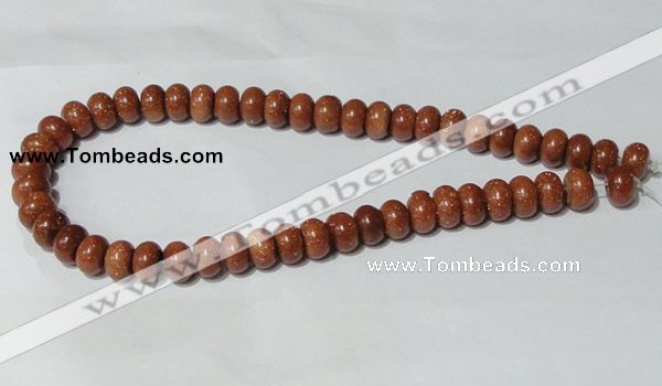 CGS65 15.5 inches 8*12mm rondelle goldstone beads wholesale