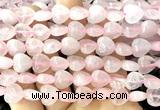 CHG151 15 inches 12mm heart rose quartz beads wholesale