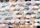 CHG165 15 inches 12mm heart opalite beads wholesale