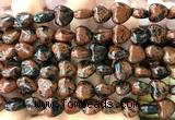 CHG172 15 inches 12mm heart mahogany obsidian beads wholesale