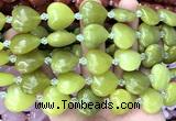 CHG207 15 inches 20mm heart lemon jade beads wholesale