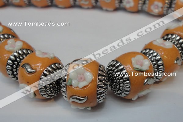 CIB260 17*18mm drum fashion Indonesia jewelry beads wholesale