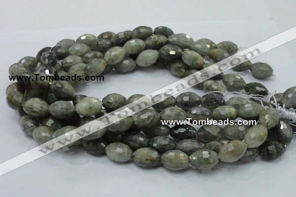 CLB37 15.5 inches 13*18mm faceted rice labradorite gemstone beads