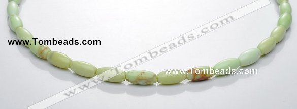 CLE05 16 inch 6*12mm lemon turquoise rice stone beads Wholesale